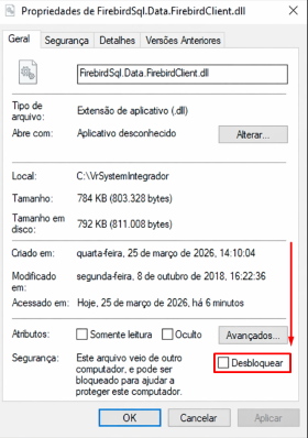 Print demonstrando o desbloqueio da DLL