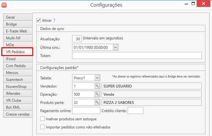 Configuração do Bridge