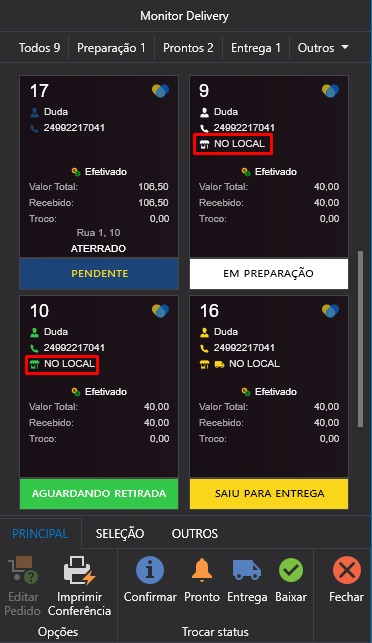 Status sincronizado