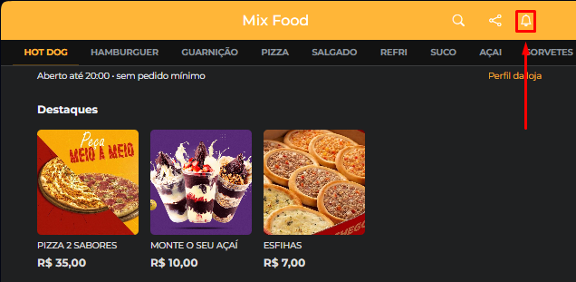 Solicitar garçom